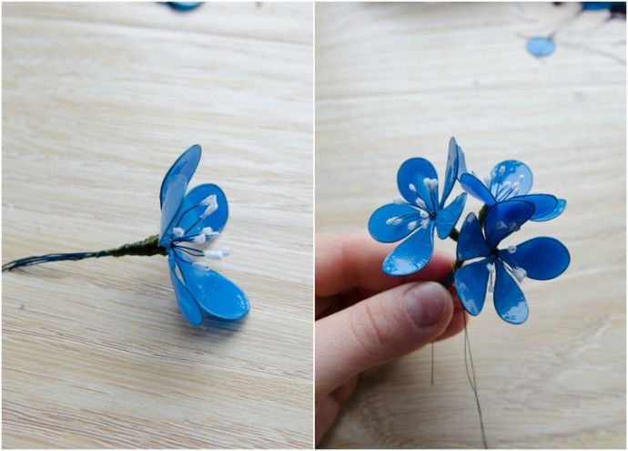 Создаем шпильку для волос с цветами из "Витраль"