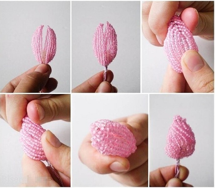 ​Тюльпаны из бисера