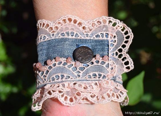 ​Браслеты из ткани и кружева