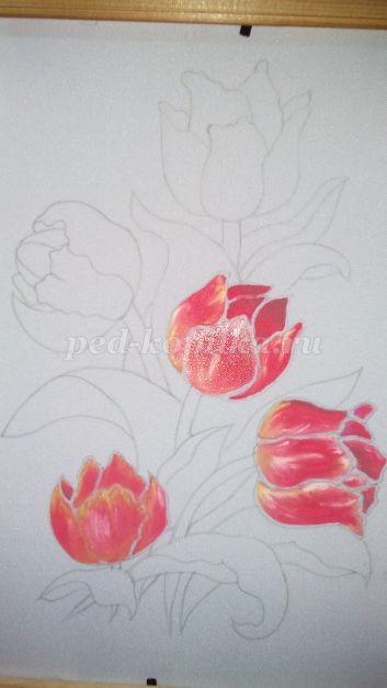 Холодный батик "Тюльпаны"