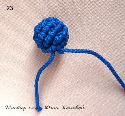 Плетём шарик в технике макраме