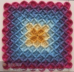 Узор, который вяжется от центра Узор, который вяжется от центра
