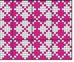 Красивый жаккардовый узор спицами Красивый жаккардовый узор спицами