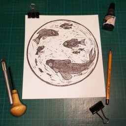 Линогравюра для начинающих с использованием бюджетных материалов и инструментов: часть 1