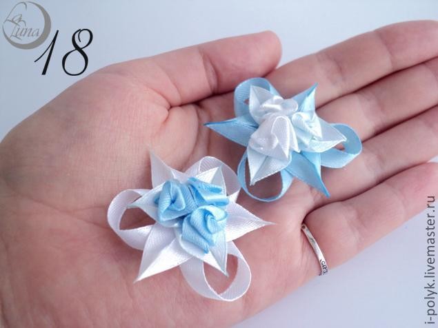 Крошечные розочки из атласных лент: часть 2 Крошечные розочки из атласных лент: часть 2