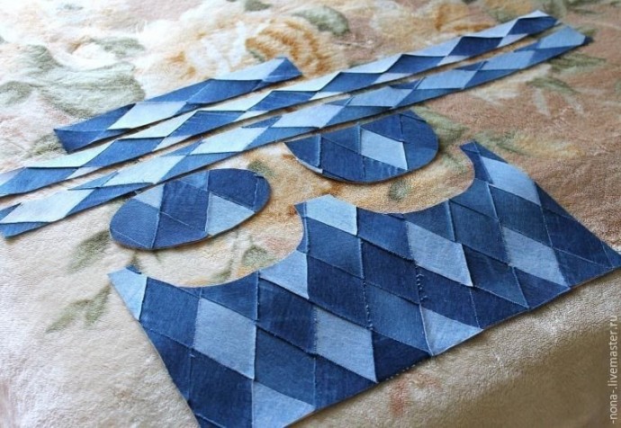 Шитьё сумки-торбы из старых джинсов