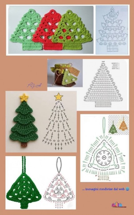 ​Вязаные игрушки на ёлку