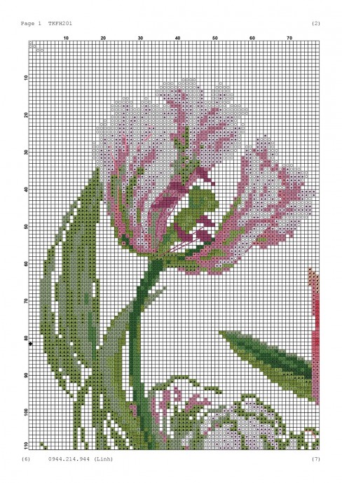 Вышиваем большую картину с тюльпанами Вышиваем большую картину с тюльпанами