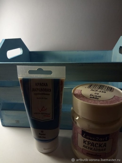 ​Декорируем ящики узором "Геометрия" в технике декупаж: часть 1