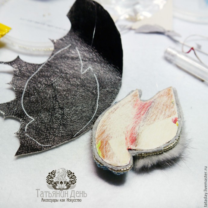 Создаем шикарную зимнюю брошь с мехом: часть 3