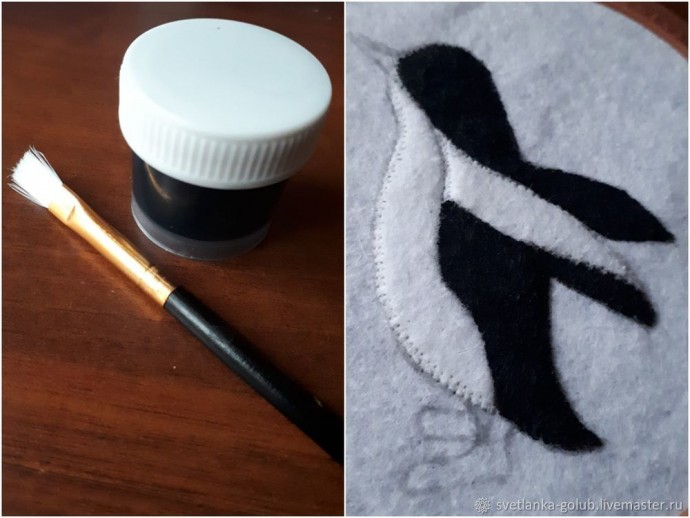 Вышиваем искрящуюся брошь "Пингвин": часть 1