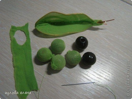 ​Декоративный зеленый горошек из капрона