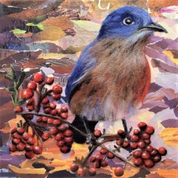 Картина в смешанной технике: сухое валяние и аппликация из бумаги