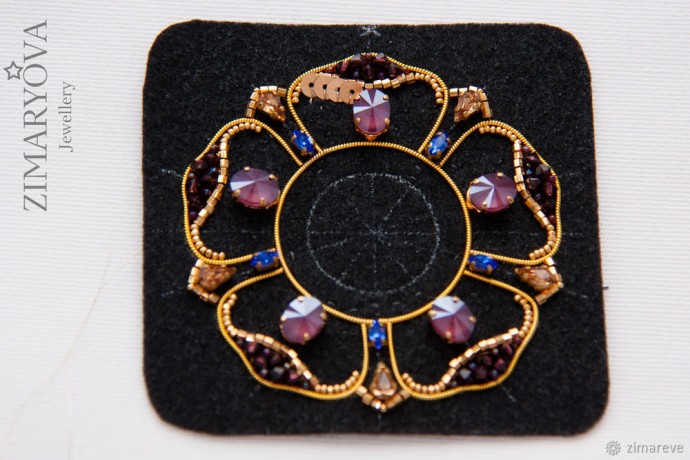 Мастерим брошь-цветок "Flower of the Universe": часть 1
