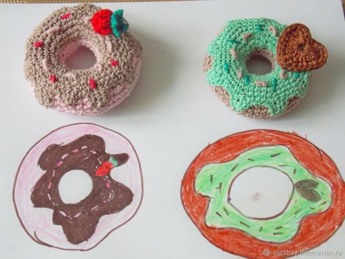 Вяжем пончики по рисункам