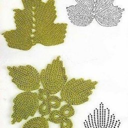 Коллекция листочков крючком