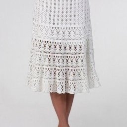 ​Вязаная ажурная юбка