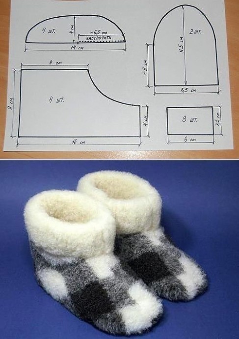 Шьём уютные тапочки-сапожки Шьём уютные тапочки-сапожки