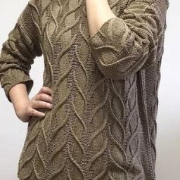 ​Стильный джемпер спицами