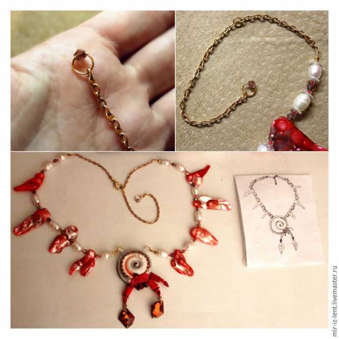 Ожерелье "Гость кораллового рифа"