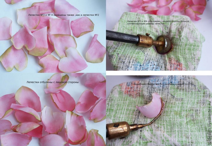 Шелковая бутоньерка роз: часть 3
