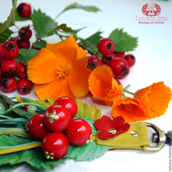 Делаем осеннюю подвеску-брелок для сумки: часть 4