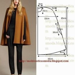 ​Пончо: простые выкройки