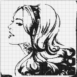 Вышивка людей в технике монохром