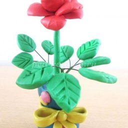 Роза из пластилина или полимерной глины: часть 2