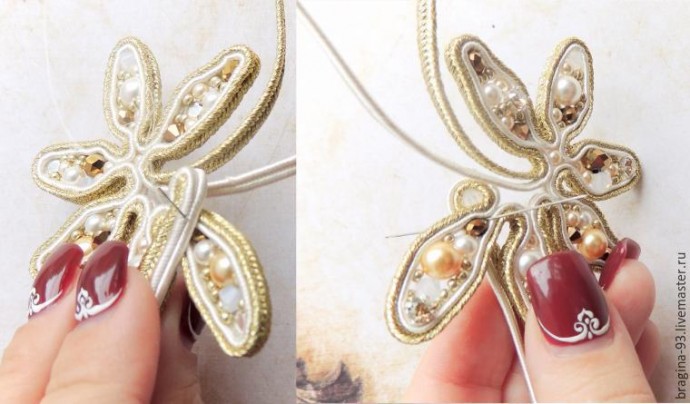 ​Создание сутажной броши "Лавры Афродиты": часть 2