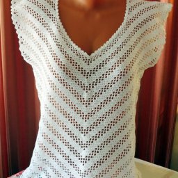 ​Топ в технике филейного вязания