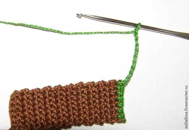 ​Вязаная закладка для книги "Новогодняя ёлка"