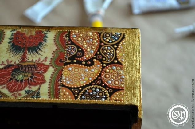 Коробка для чая превращается в восточную шкатулку: мастер-класс, часть 4