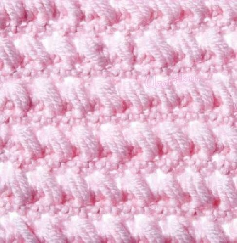 ​Узор с длинными петлями