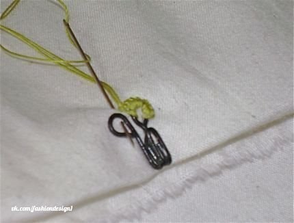 Как правильно пришить крючок