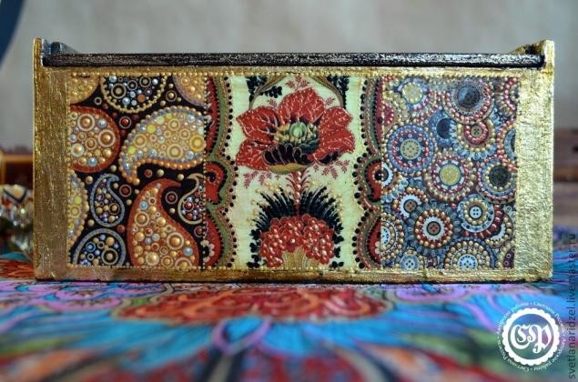 ​Коробка для чая превращается в восточную шкатулку: мастер-класс, часть 5