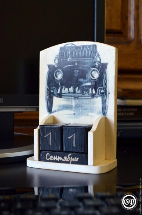 ​Вечный календарь настольный: мастер-класс по вживлению лазерной распечатки в дерево, часть 5