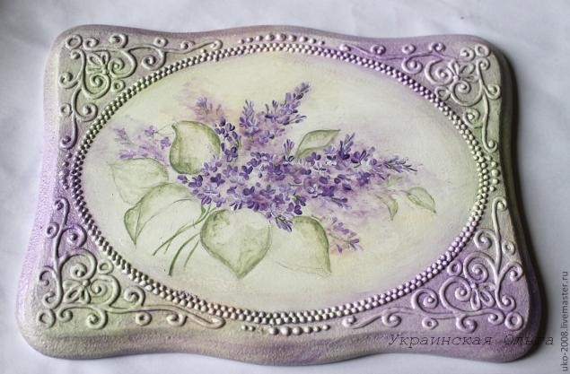 Процесс имитации филиграни и роспись акриловыми красками шкатулки: часть 2