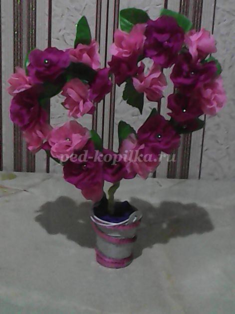 ​Топиарий "Дерево любви": часть 3