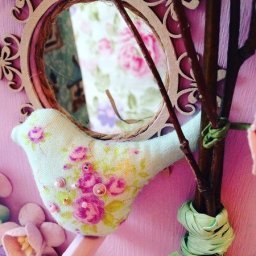 Делаем декоративный скворечник с гнездом и птичкой: часть 2