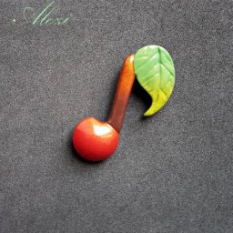 Создаём брошь "Вишнёвая нотка" из полимерной глины