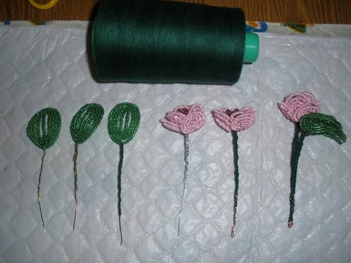 ​Букет цветов из бисера