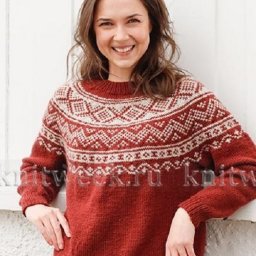 ​Джемпер спицами "Рождество на природе"