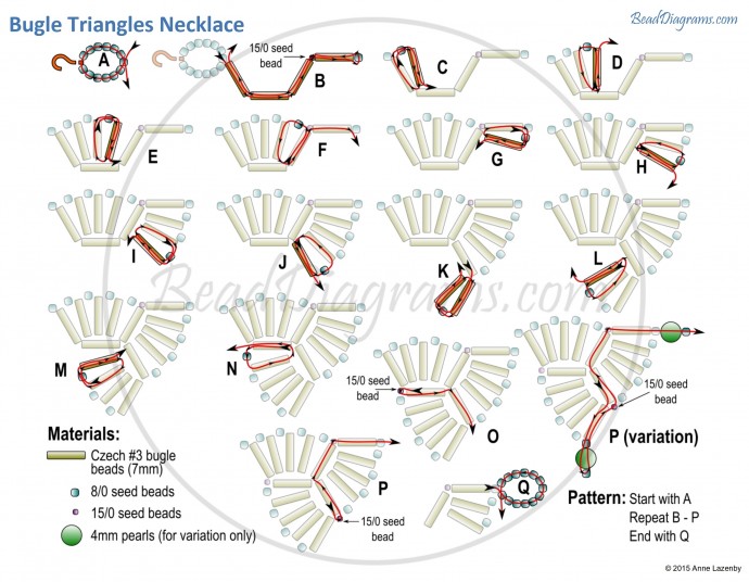Колье и серьги из бисера и стекляруса Колье и серьги из бисера и стекляруса