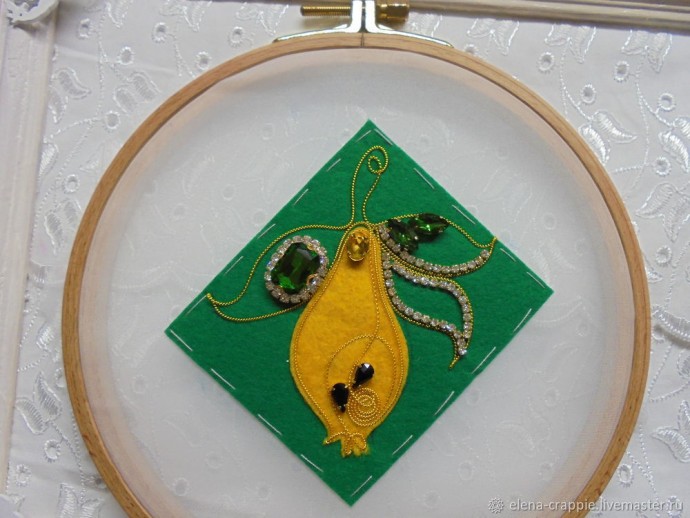 Создаем брошь "Спелая груша": часть 1