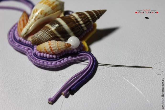 ​Сутажная брошь с ракушками: мастер-класс, часть 2