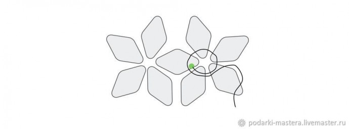 Комплект украшений из бисера twin с двумя отверстиями