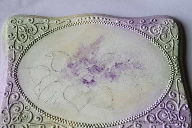 Процесс имитации филиграни и роспись акриловыми красками шкатулки: часть 1