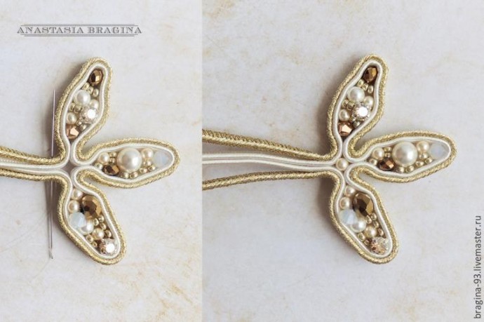 ​Создание сутажной броши "Лавры Афродиты": часть 2