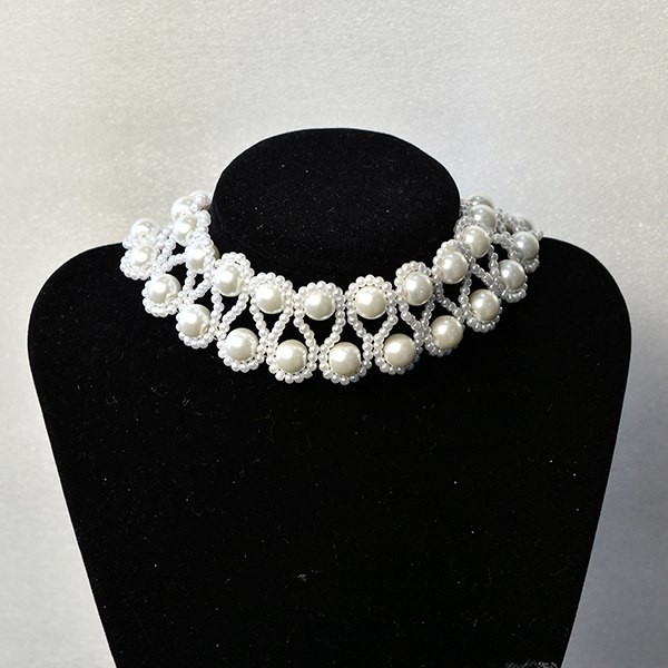 ​Чокер или браслет из бисера и жемчуга